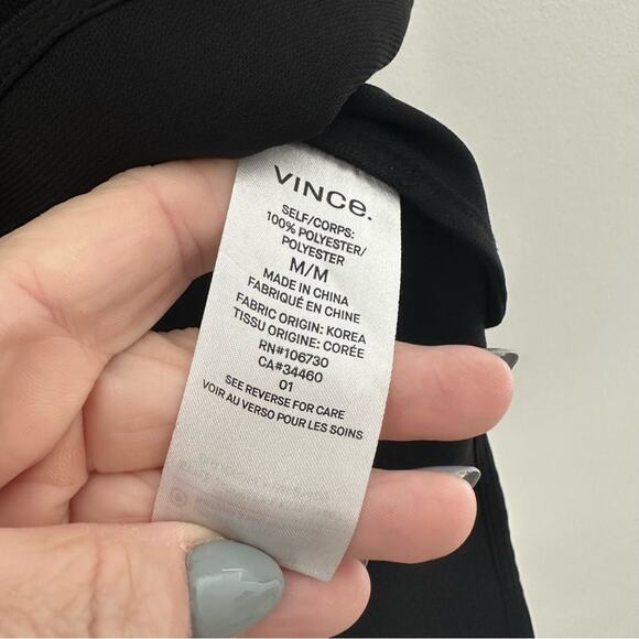 Vince Black Flowy Sleeveless Tank Top Medium - Picture 7 of 7